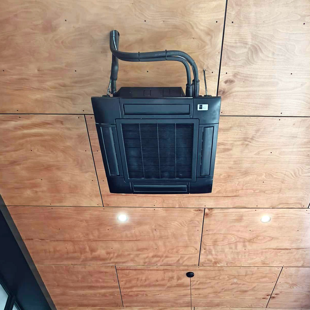 Ducted air conditioning installation in a Gold Coast office building.